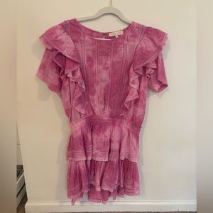 Loveshackfancy pink Natasha mini dress M